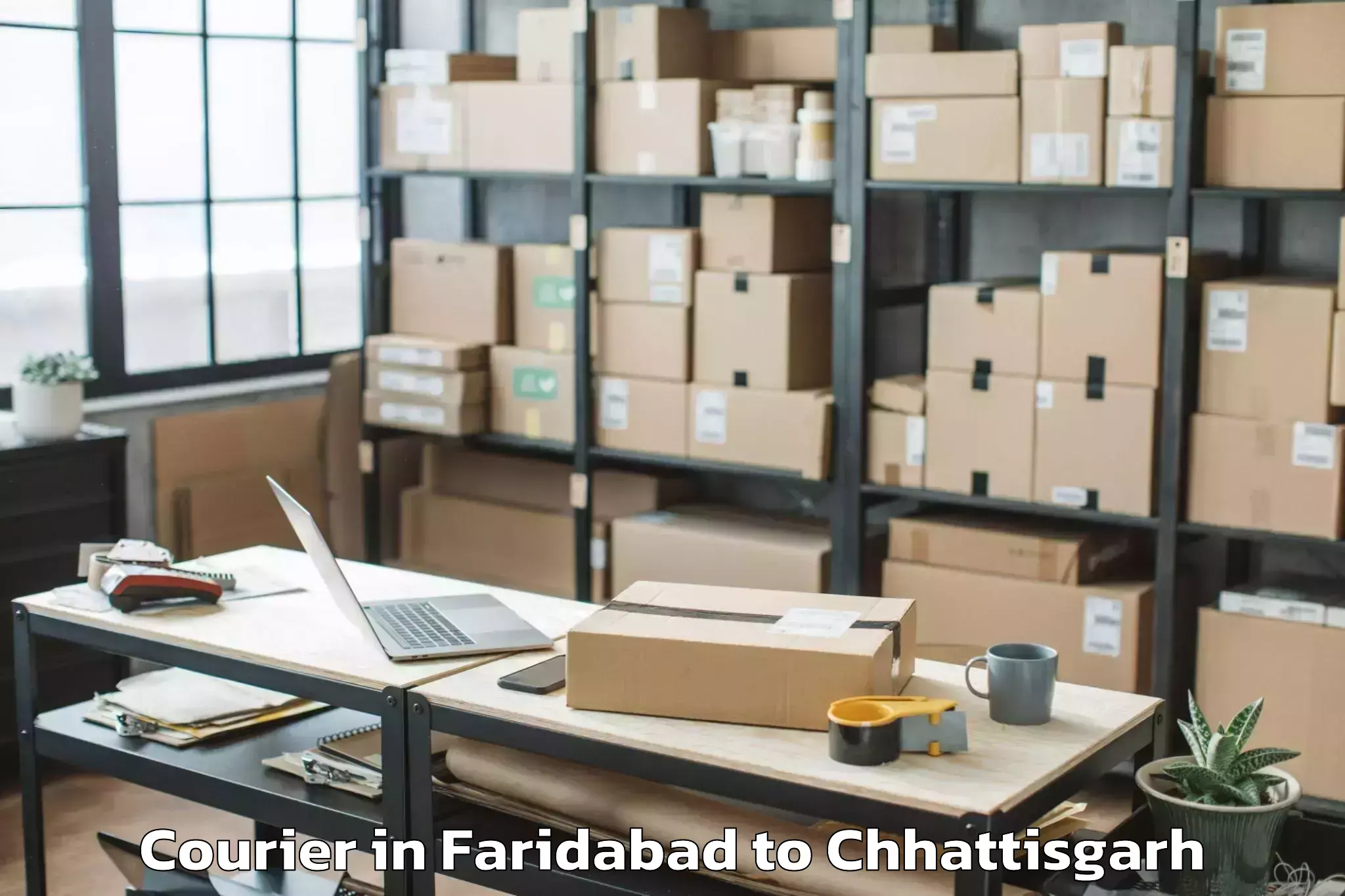 Easy Faridabad to Balod Courier Booking